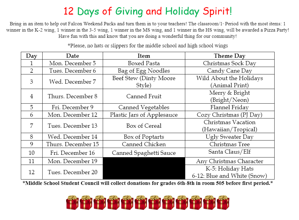 12 Days of Giving and Holiday Spirit 2022