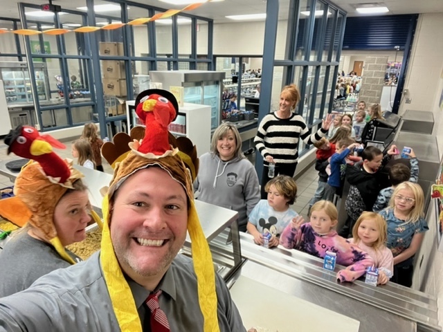 Our food service team had an extra turkey in the kitchen today.  It was a great time serving our students and staff  their thanksgiving lunch, Happy Thanksgiving everyone, Gobble, Gobble! 